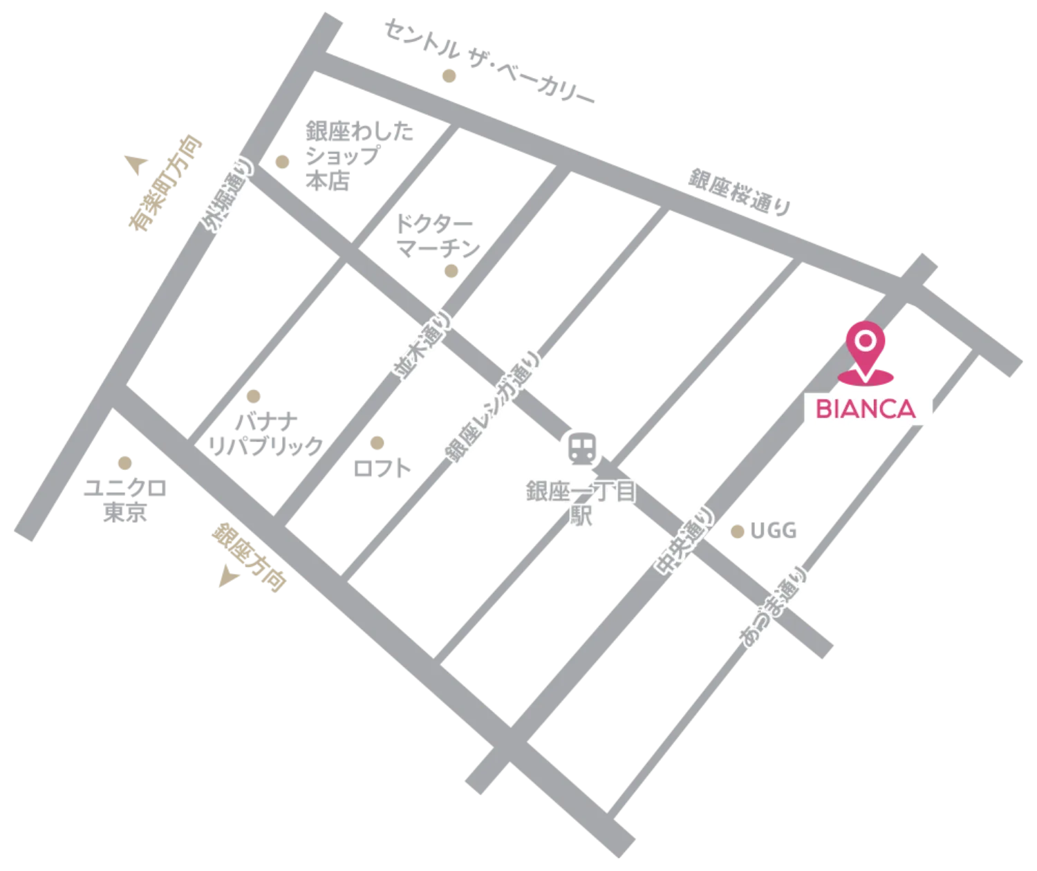 BIANCA周辺マップ